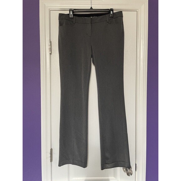EXPRESS Design Studio Mid Rise Gray Flare Dress Pants Women’s Size 10 - Picture 1 of 12
